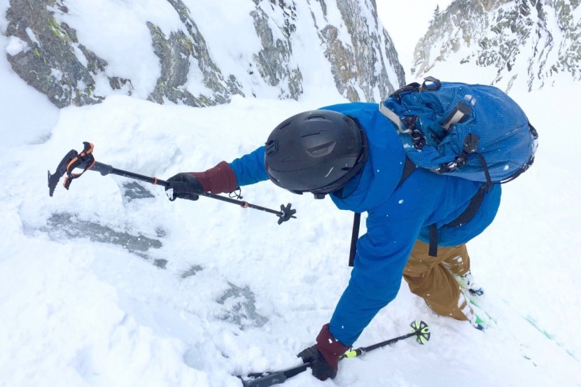 backcountry ski poles - the whippet has an ice pick for additional traction in steep...