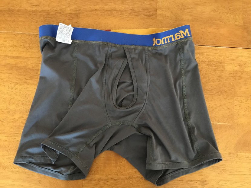 marmot performance boxer brief - the inside of the odd fly situation, including the &quot;jewel harness.&quot;...