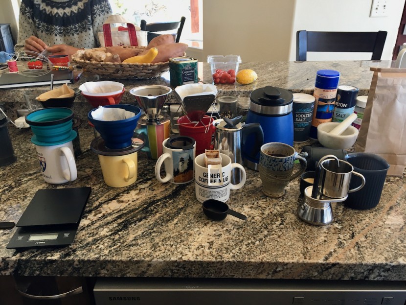 camping coffee - working hard in a remote ogl test kitchen!