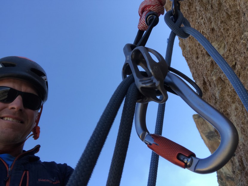 locking carabiner - round stock is nice for belaying a second in guide mode on...
