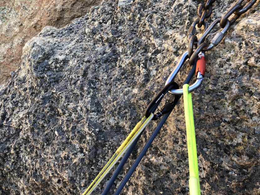 black diamond rocklock twistlock - using the rocklock on the end of a personal tether while rappelling...