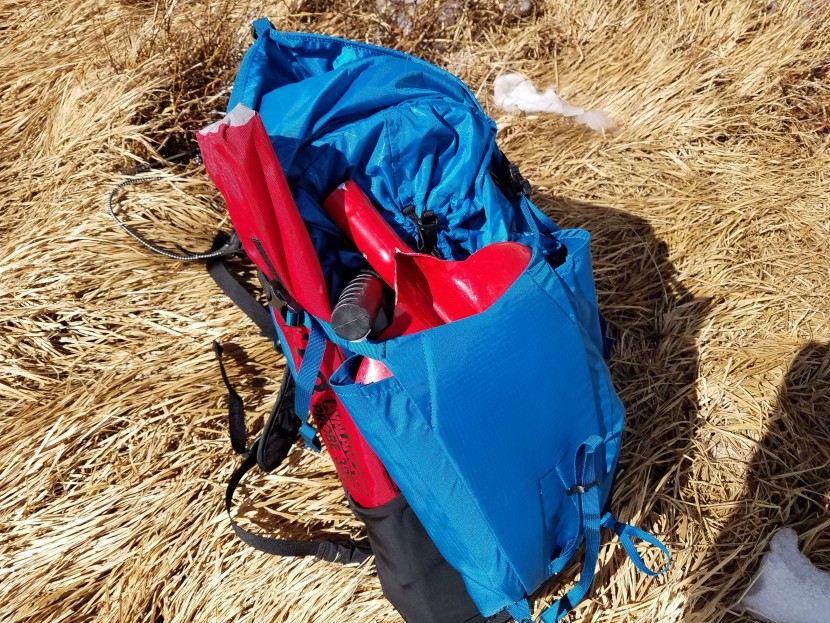 black diamond bolt 24 - the external pocket makes it easy to carry a shovel and probe in the...