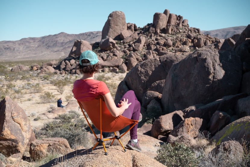 rei co-op flexlite air - in a rocky environment, it takes work to find just the right perch...