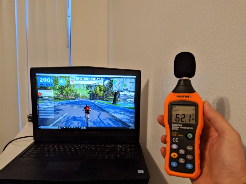 measuring the noise each model puts off while in-use.