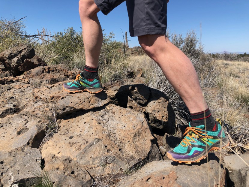 merrell mqm flex 2 low for women - surprisingly good traction for a lightweight hiking shoe.
