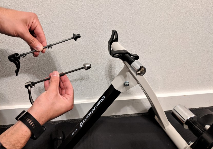 you'll need a skewer that fits into the trainer's cups if you aren't...