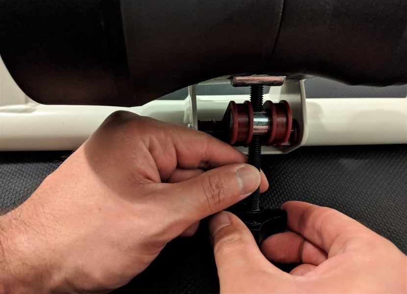 thread your tension knob and use it to adjust tension once you...