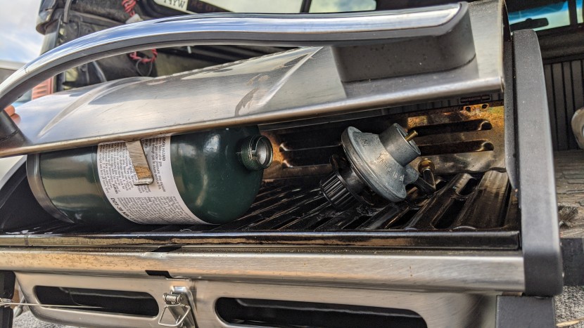 cuisinart grillster - as long as you lay it length-wise, this grill easily stored a 1lb...