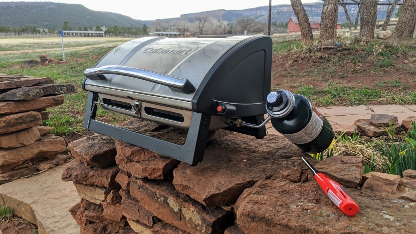 cuisinart grillster - who says you can&#039;t cook with uneven footing? this grill proved its...