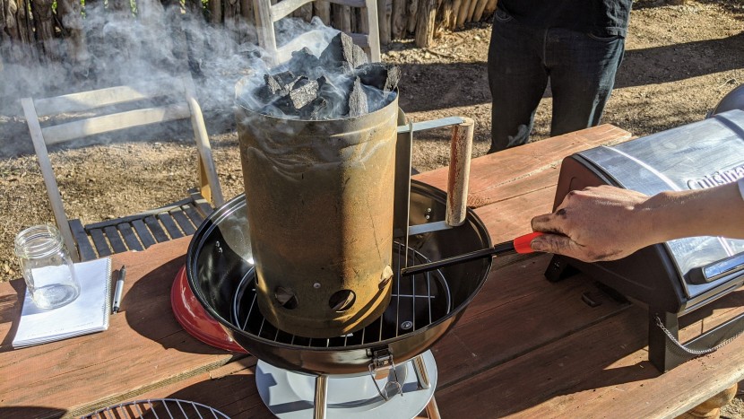 cuisinart portable charcoal - the charcoal grate sits just under 6 inches below the top of the...