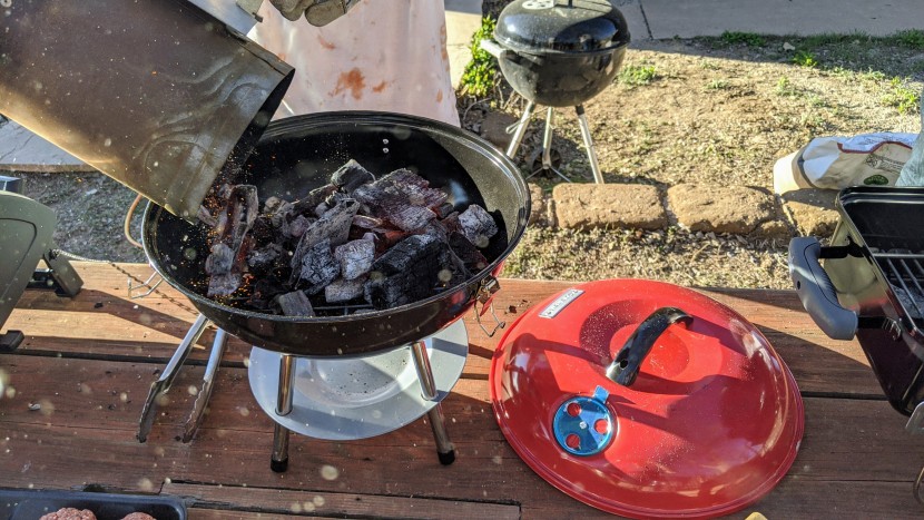 cuisinart portable charcoal - once coals were up to temperature, we had to act fast to sear any...