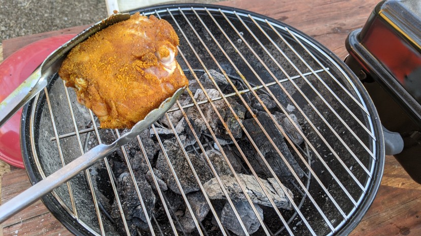 cuisinart portable charcoal - the unfortunate consequence of a smothered coal bed... uncooked...