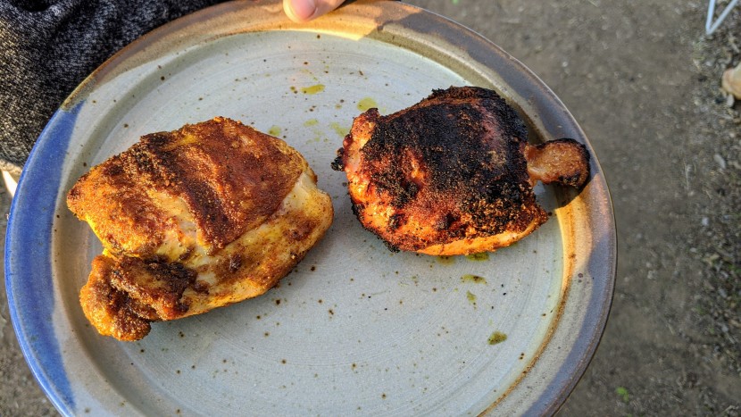 george foreman indoor/outdoor 15+ - while this grill evenly cooked meats, it could not reach the...