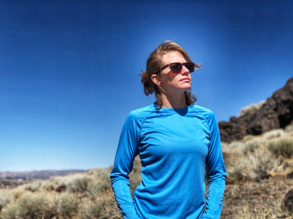 Cool sun protective clothing made from 100% cotton.