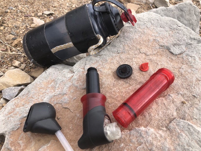 msr hyperflow microfilter - a look at all parts you need to unscrew for maintenance. make sure...