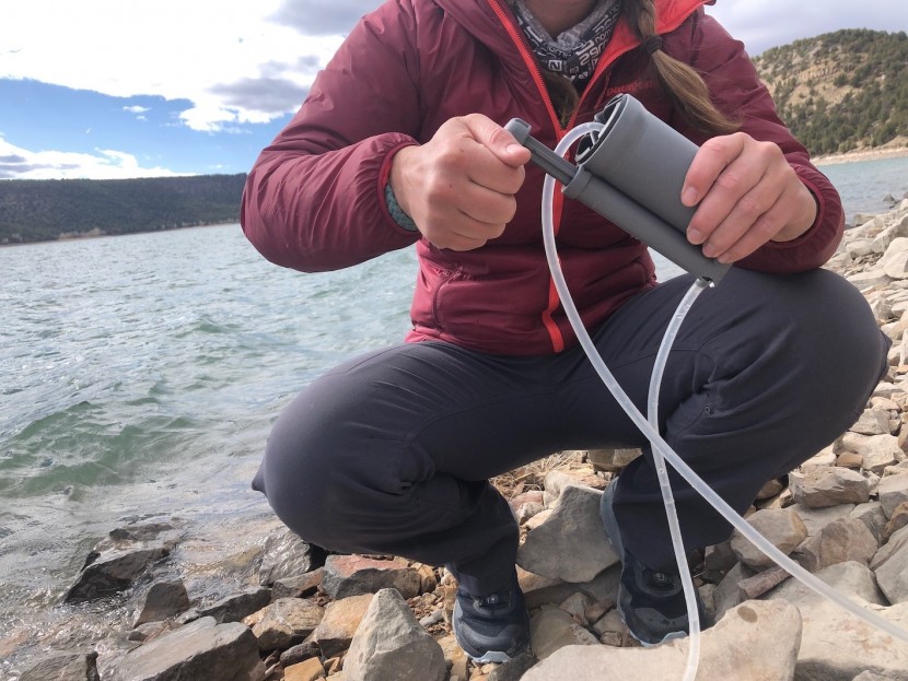 katadyn hiker - the pump arm is just okay, but not the most ergonomic pump handle...