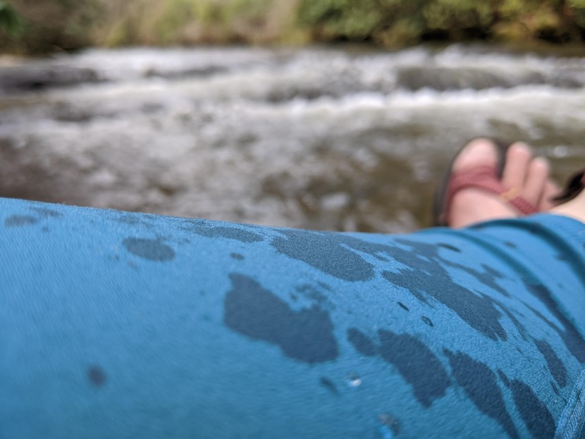 these tights wet out quickly, as do pretty much any tights.