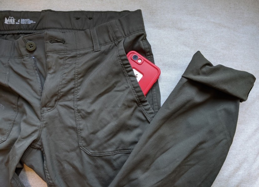 rei co-op taereen pant - the front pockets open wide enough to invite your hands but too wide...