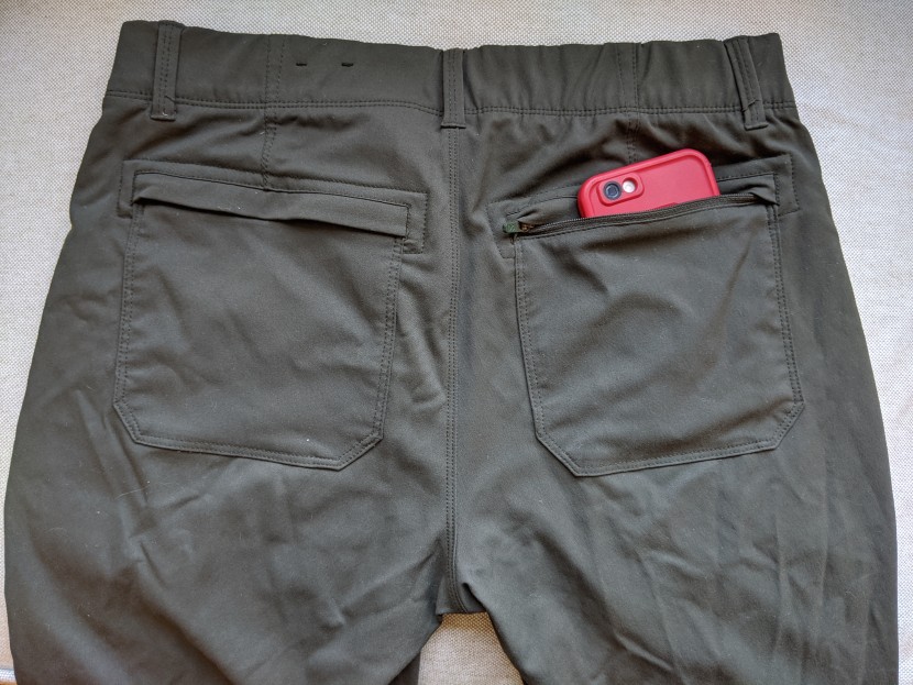 the rear pocket isn't a great place to carry a cell phone with these...