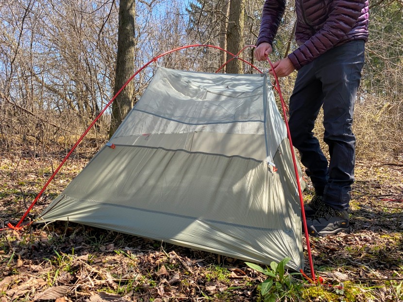 backpacking tent - we set up and live in each tent.