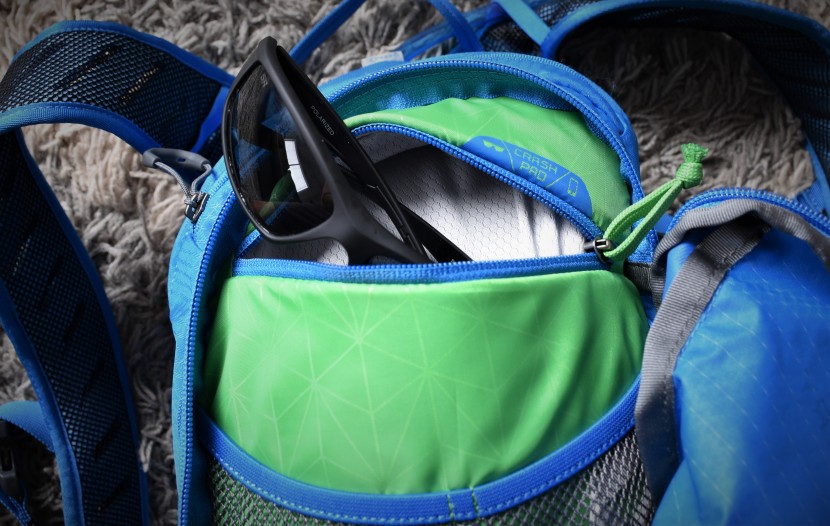 the 'crash pad' padded sunglasses case is lined with soft material...