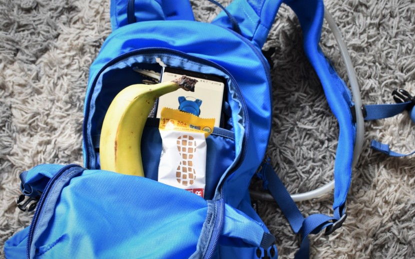 patagonia nine trails 14l - the secondary storage compartment has a pocket for your wallet or...