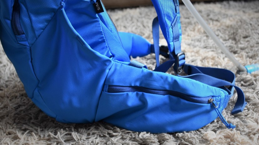 the zippered hip belt pockets are a great spot for your keys, a...