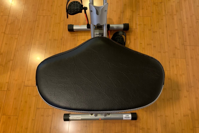 exerpeutic folding magnetic upright bike with pulse - the wide cushioned seat should suit most riders.