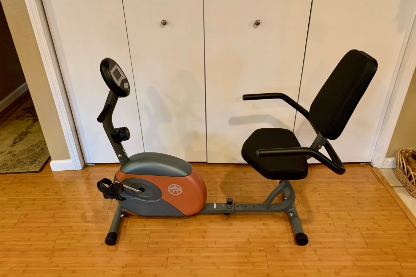 marcy recumbent me-709 - the large padded seat, backrest, and handlebar make for a relatively...