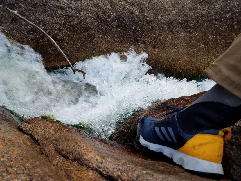 adidas terrex summer.rdy voyager speed - even jammed in a crack, our feet felt protected with these shoes.