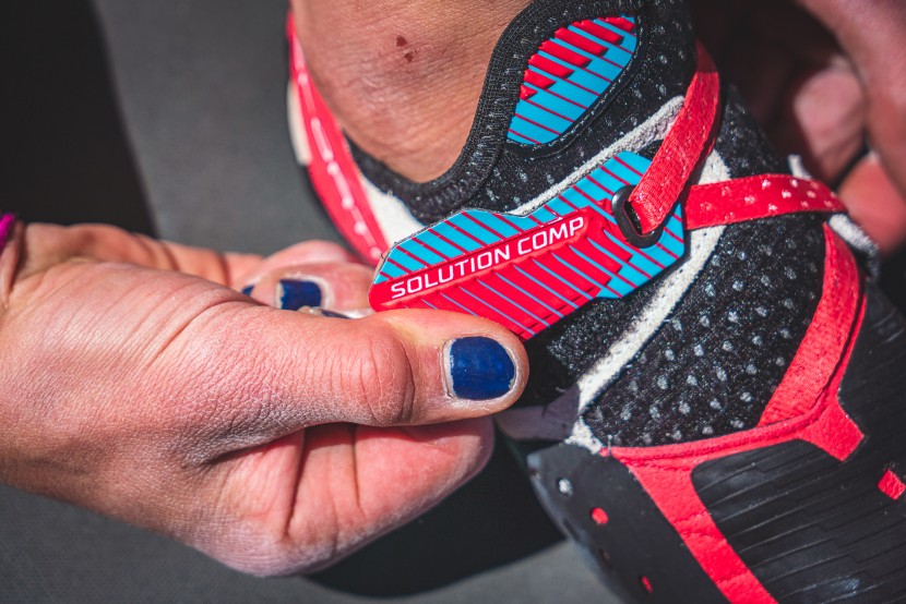 la sportiva solution comp for women - the stretchy tongue and single velcro strap make the solution comp...