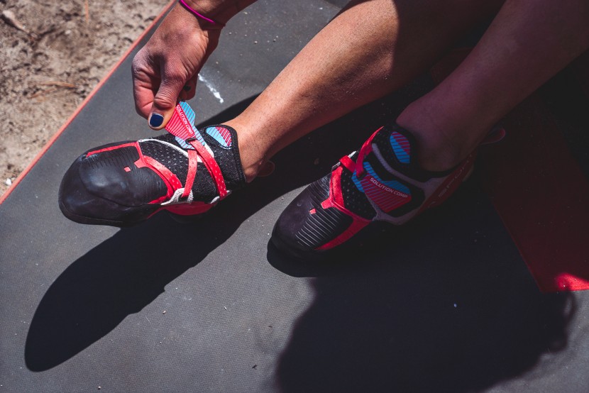 la sportiva solution comp for women - the first few times we put them on, it was a little tough to get our...