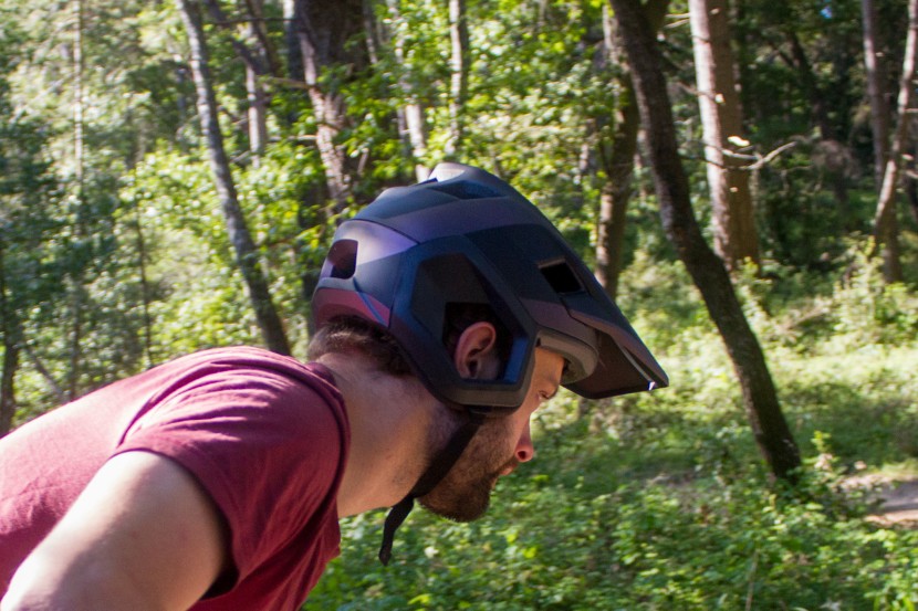 bike helmet - by having more coverage, a helmet will often weigh more.