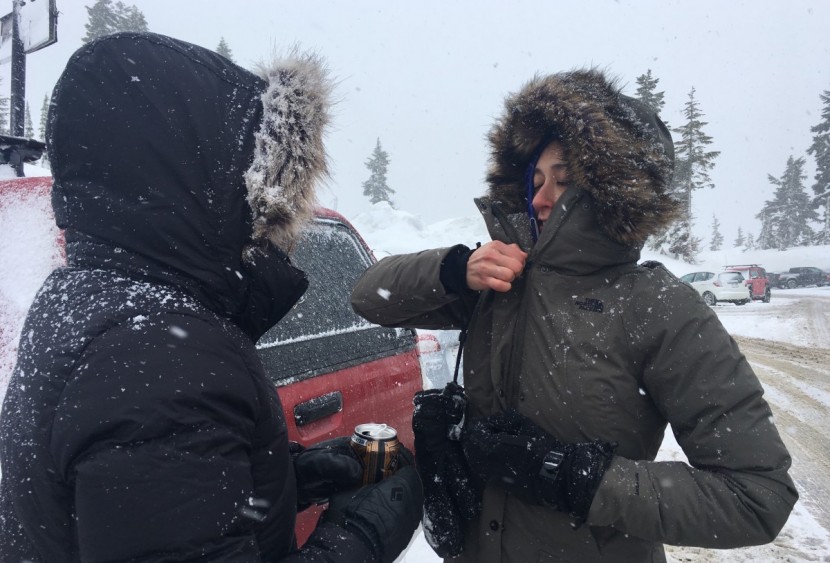 fur ruffs and tall collars help keep the cold out. we love features...