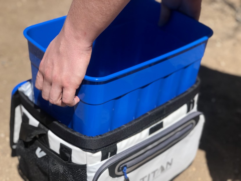 arctic zone titan deep freeze zipperless - the plastic bin liner of the titan is thin. we were a little more...