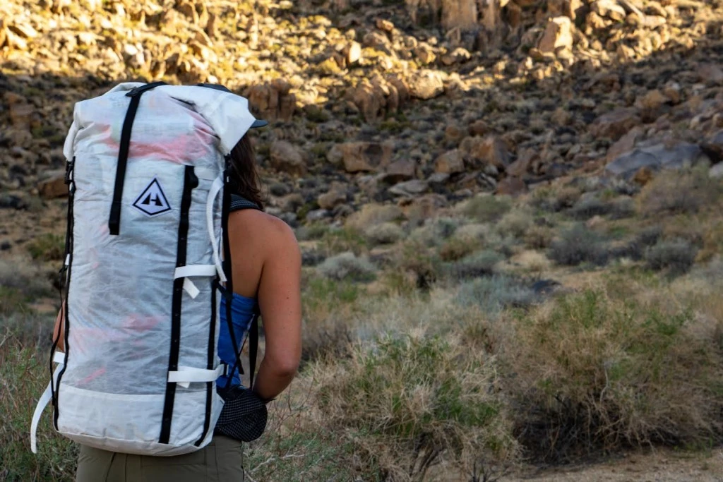 ultralight backpack - here, we have the porter loaded almost to max capacity.