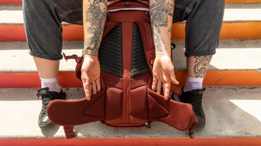 rei co-op ruckpack 40 - the hard foam at the base of the pack proved very comfortable after...