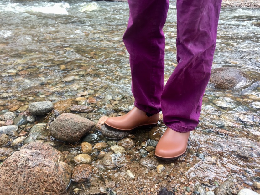 we really love the brown color and dark sole, which help detract...