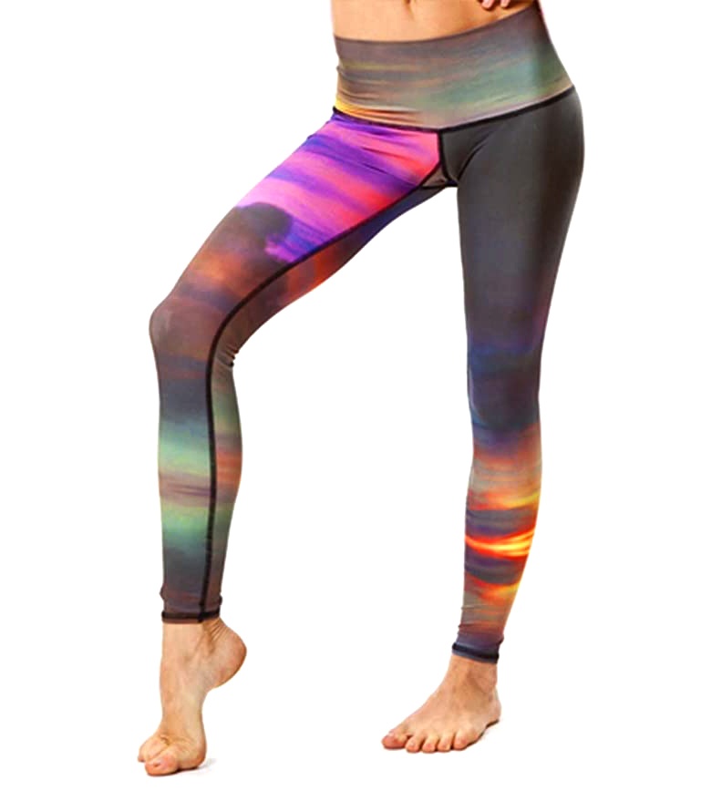 Teeki Northern Lights Hot Pant Yoga Leggings Womens size small