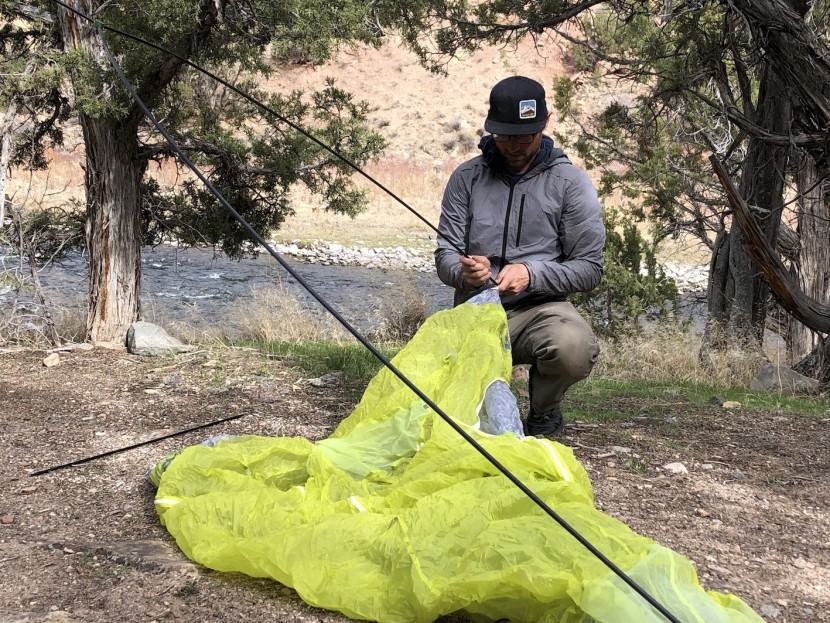 big agnes tiger wall 2 carbon - derek took the time to carefully select a site that wouldn&#039;t tear or...