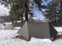 When we couldn't go backpacking, we'd set these tents up...