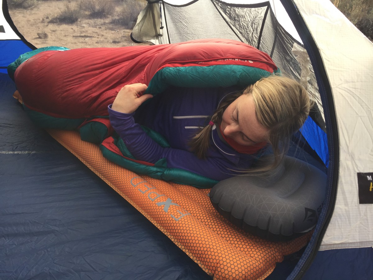 Mountain Hardwear Phantom 15 Review (We think the Phantom is very cozy and comfortable, especially with a cushy sleeping pad and backpacking pillow!)