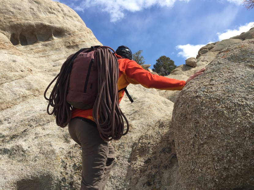 mountain hardwear multi-pitch 20 - the shape of this pack kept it unobtrusive on approaches and descents.