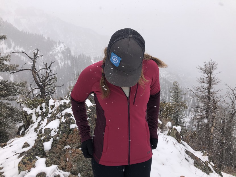 outdoor research vigor full-zip for women - on this hike up the old horsethief trail in ouray in blustery...