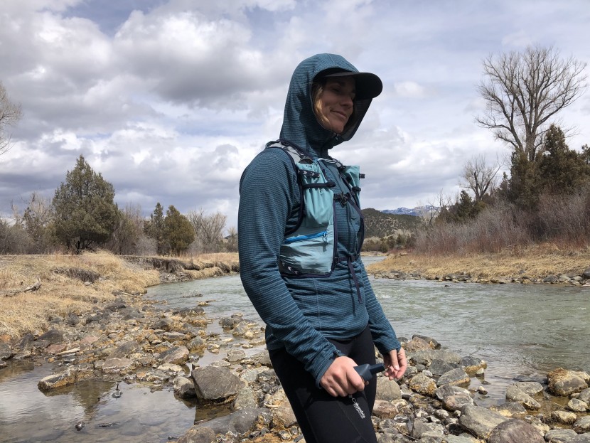 mountain hardwear type 2 fun 3/4 zip hoody for women - this lightweight technical fleece is simply, breathable, and...