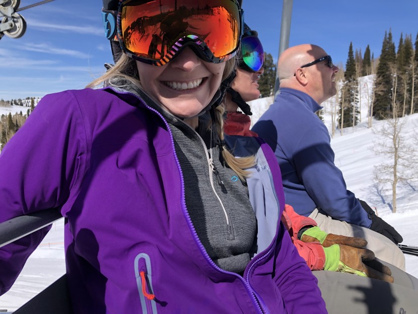 voormi high-e hoodie for women - we use this jacket on a sunny day skiing at grand targhee ski...