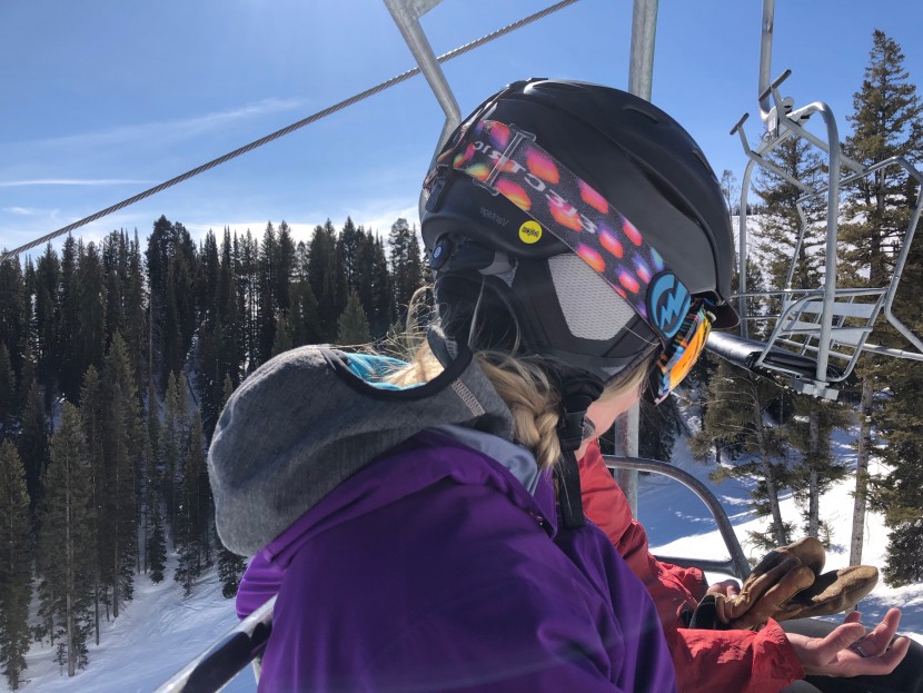 voormi high-e hoodie for women - winter decides not to use the hood on this bluebird day. however, it...