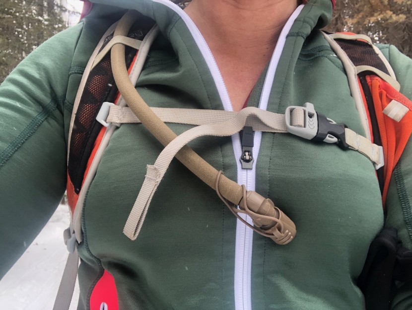 ortovox fleece hoody for women - the jacket fits a backpack over top easily. it&#039;ll also layer nicely...