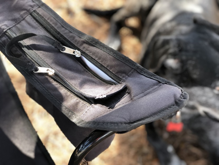 amazon basics portable camping chair - easy access to your cool drinks, right at your elbow.