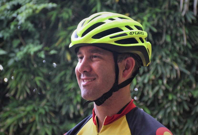 road bike helmet - a helmet should be worn level and the front brim should sit just...